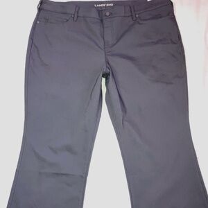 Lands' End Gray Kick Flare Crop Pants